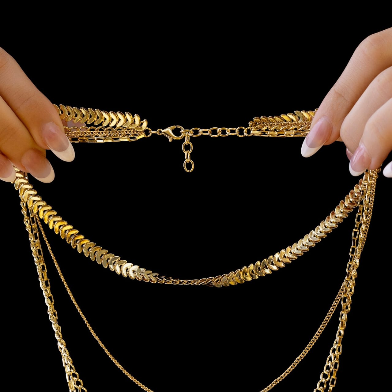 Skyora Anti-Tarnish Four-Layer Chain Necklace
