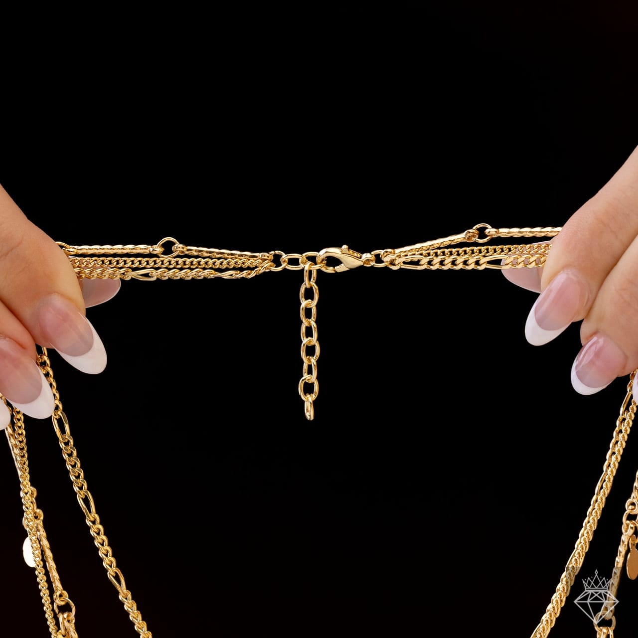 Skyora Anti-Tarnish Triple Layer Chain Necklace